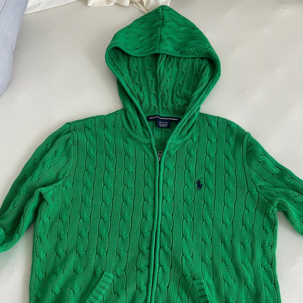 RALPH LAUREN SPORT ZIP UP, hooded sweater.